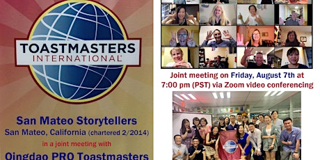 San Mateo Storytellers/Qingdao PRO Toastmasters ("PRO"), China Meeting