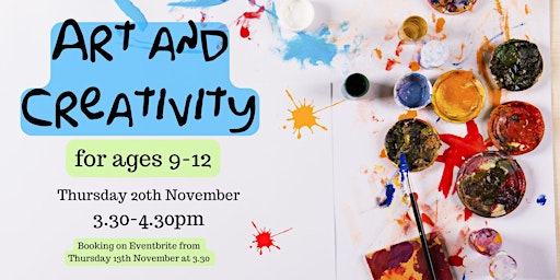 Image principale de Art and Creativity with Elena at Lucan Library for  9-12 years