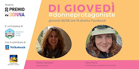 Immagine principale di "Di giovedì #donneprotagoniste" | ciclo di incontri del Premio Donna 2020" 