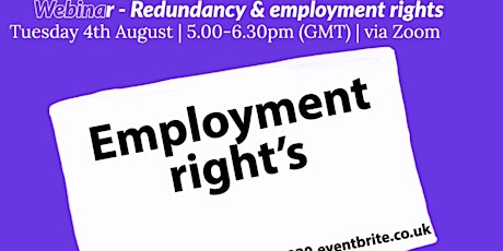 Let's talk about - Employee rights, Redundancy and Progression primary image