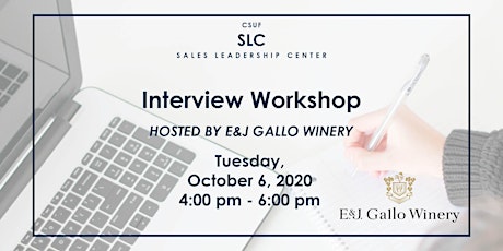 Interview Workshop Hosted by E&J Gallo Winery primary image