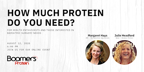 How Much Protein Do You Need? - Join Dietitian Margaret Hays and Boomers primary image