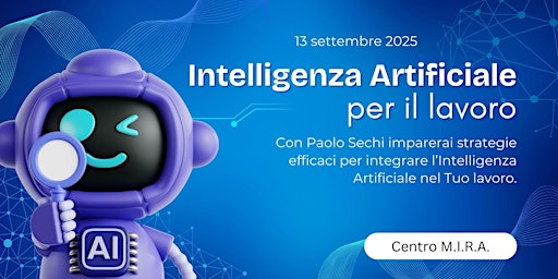 Image principale de INTELLIGENZA ARTIFICIALE PER IL LAVORO