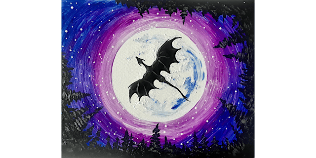 Imagen principal de Moonlit Dragon - Paint and Sip in Tyler | Classpop!™