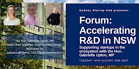 Accelerating R&D in NSW – supporting startups in the ecosystem primary image