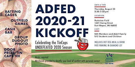 AdFed 2020-21 Kickoff: Celebrating the TinCaps Undefeated Season primary image