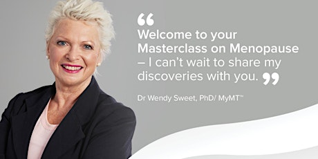 Your AUCKLAND Master-class on Menopause - by Dr Wendy Sweet primary image