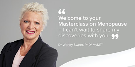 Image principale de Your CHRISTCHURCH Master-class on Menopause - by Dr Wendy Sweet