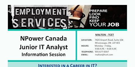 NPower Canada - Junior IT Analyst Information Session primary image