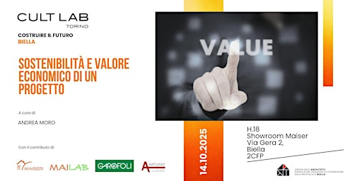 Image principale de COSTRUIRE IL FUTURO BIELLA:Sostenibilità e valore economico di un progetto