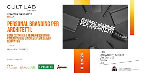 Image principale de STRATEGIE DI PPROGETTO BIELLA: Personal branding per architetti