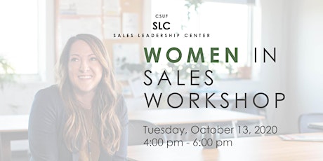 Women in Sales Workshop co-hosted by the Women's Leadership Program primary image