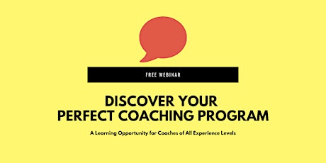 Discover Your Perfect Coaching Program primary image
