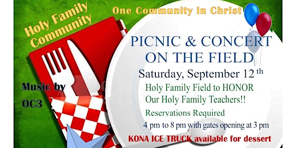 Holy Family Outdoor Picnic and Concert