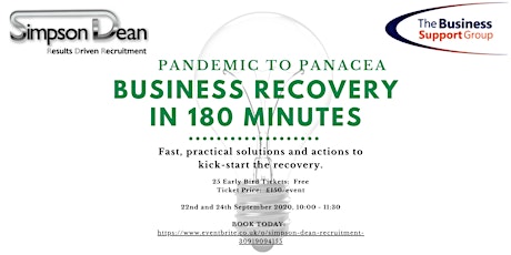 PANDEMIC TO PANACEA - BUSINESS RECOVERY IN 180 MINUTES DAY 2 primary image