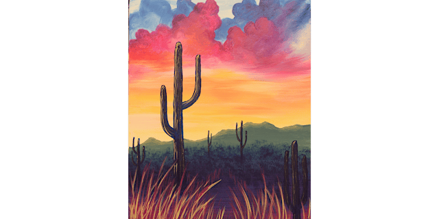 Imagen principal de Confetti Desert Sunset - Paint and Sip in Tyler | Classpop!™