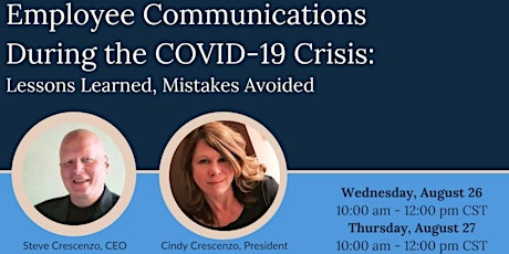 ALI MASTERCLASS--Employee Communications During the COVID-19 Crisis primary image