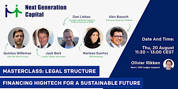 Masterclass 2 - Legal Structures &  STO - Next Generation Capital
