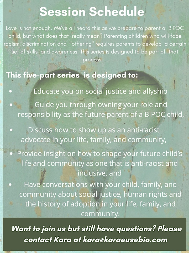Pre-Adoptive Parents of BIPOC Kids: Social Justice & Allyship Series image