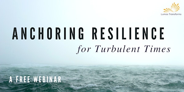 Anchoring Resilience for Turbulent Times - August 22, 8am PDT