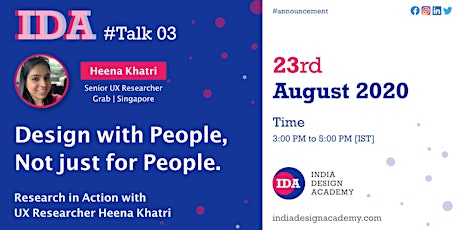 IDA #Talk 03 |  Design with People, Not just for People by Heena Khatri primary image
