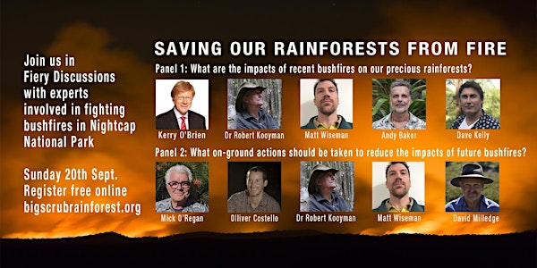 Saving our Rainforests from Fire - Expert panel discussions