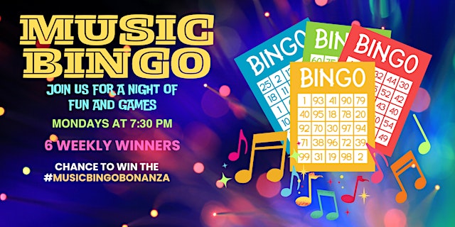 Image principale de MUSIC BINGO MONDAYS at Sangria Y Cerveza
