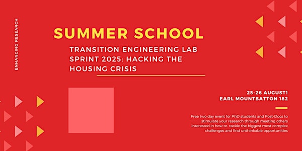 Transition Engineering Lab Sprint 2025: Hacking the Housing Crisis