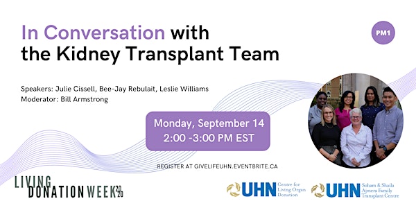 In Conversation with Kidney Transplant Team (PM1)