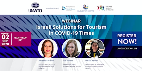 UNWTO Webinar: Israeli Solutions for Tourism in COVID-19 Times