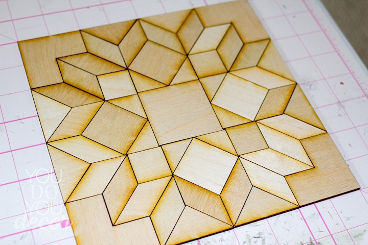 Sip and Assemble: Wood Barn Quilt image