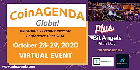 CoinAgenda Global 2020 plus BitAngels Pitch Day primary image