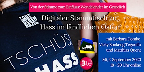 Hauptbild für Digitaler Stammtisch: Hass im ländlichen Osten