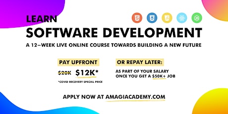 Learn Software Development (12-Week Live Online Course) primary image