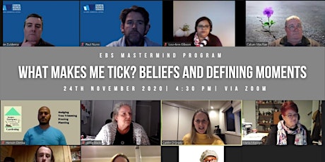 EBS Mastermind Program: What makes me tick? Beliefs and defining moments primary image