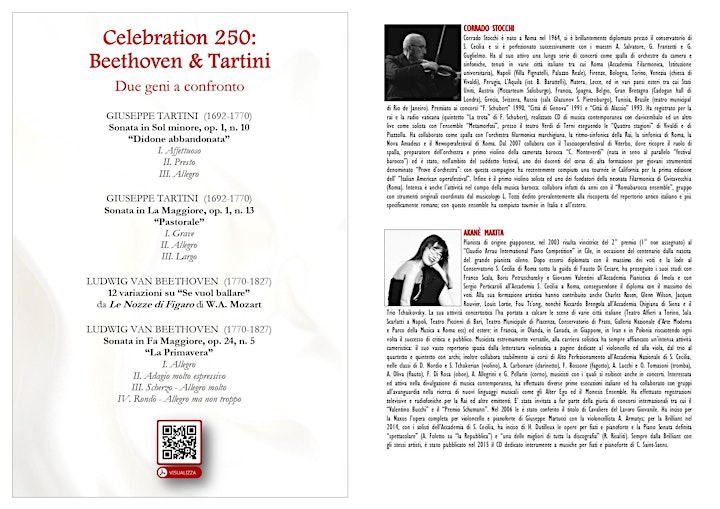 Immagine Celebration 250: Beethoven & Tartini, due geni a confronto