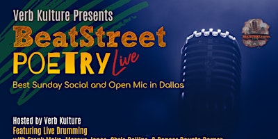 BeatStreet Poetry Live  (Best Sunday Social and Open Mic in Dallas)