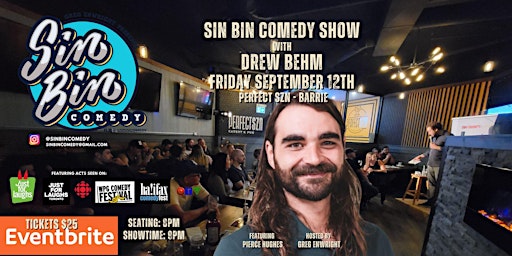 Image principale de Sin Bin Comedy Show with Drew Behm- Barrie