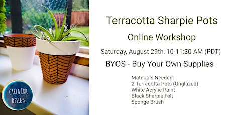 Terracotta Sharpie Pots Online Workshop