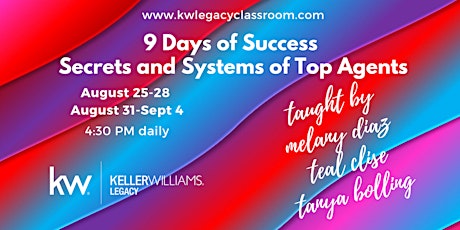 9 Days of Success w/Melany, Teal and Tanya! primary image