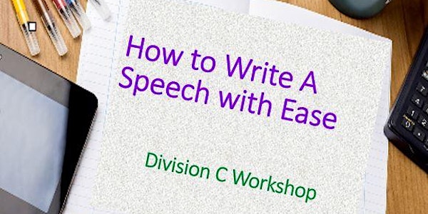 How To Write A Speech With Ease Workshop