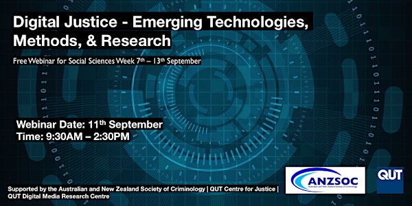 Webinar:  Digital Justice - Emerging Technologies and Research