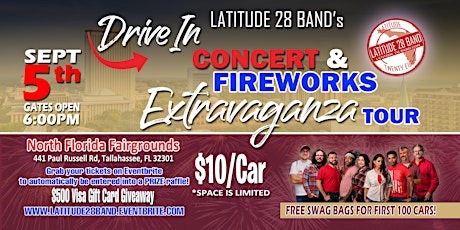 Latitude28's Drive-In Concert & Fireworks Extravaganza! (Tallahassee, FL) primary image