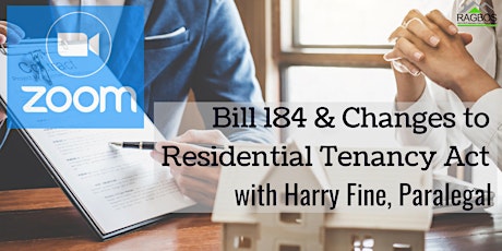 Bill 184 & Changes to Residential Tenancy Act with Harry Fine Paralegal primary image