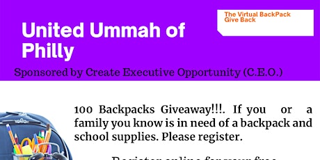 The Virtual Back Pack Giveaway primary image