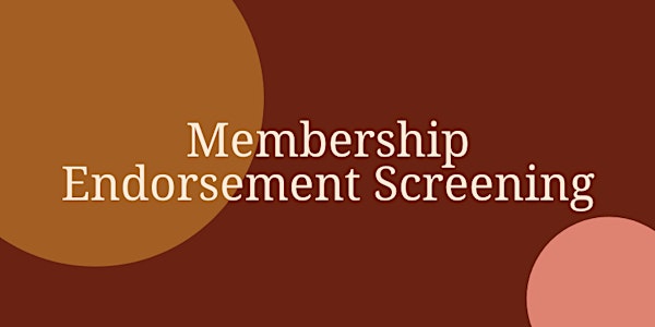 21 in '21 Membership Endorsement Screening