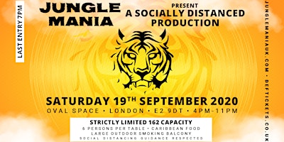 Jungle Mania presents a Socially Distanced Promotion Poster