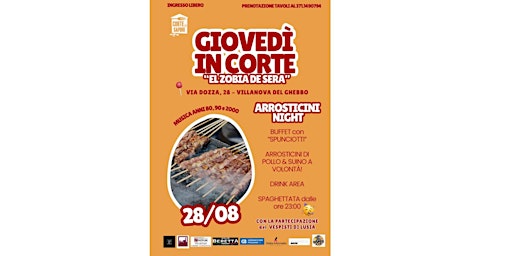 Image principale de Giovedi in Corte " El Zobia de Sera"