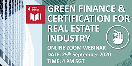 TAC Webinar on Green Finance & Certification for Real Estate Industry primary image