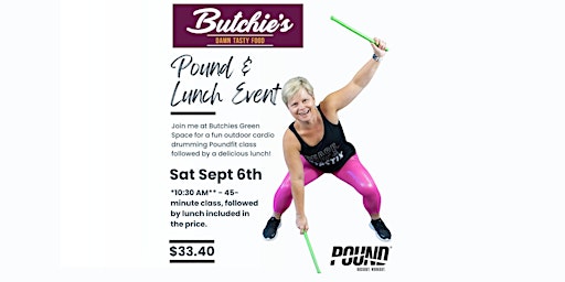 Image principale de Poundfit Class & Lunch Event